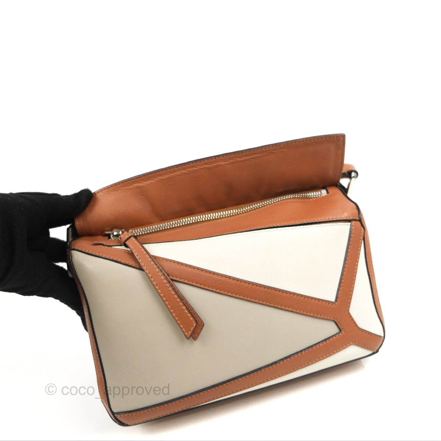 Loewe Small Graphic Puzzle Bag Ghost Soft White Calfskin