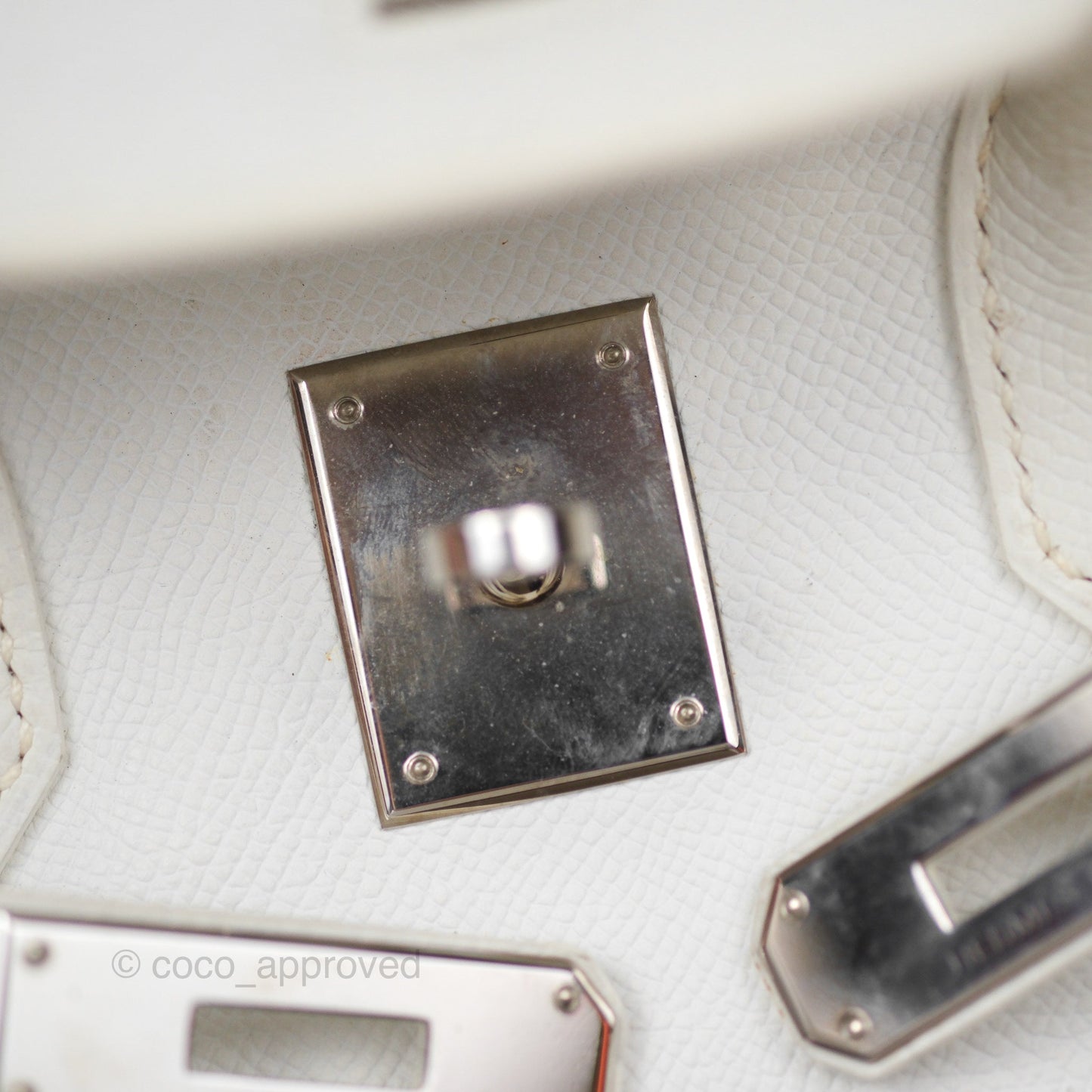 Hermès Birkin 30 Retourne White Epsom Palladium Hardware