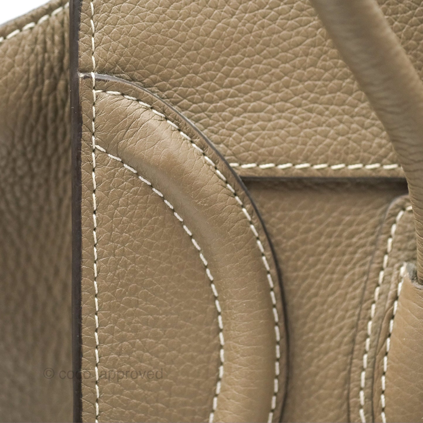 Celine Micro Luggage Bag Souris Drummed Calfskin