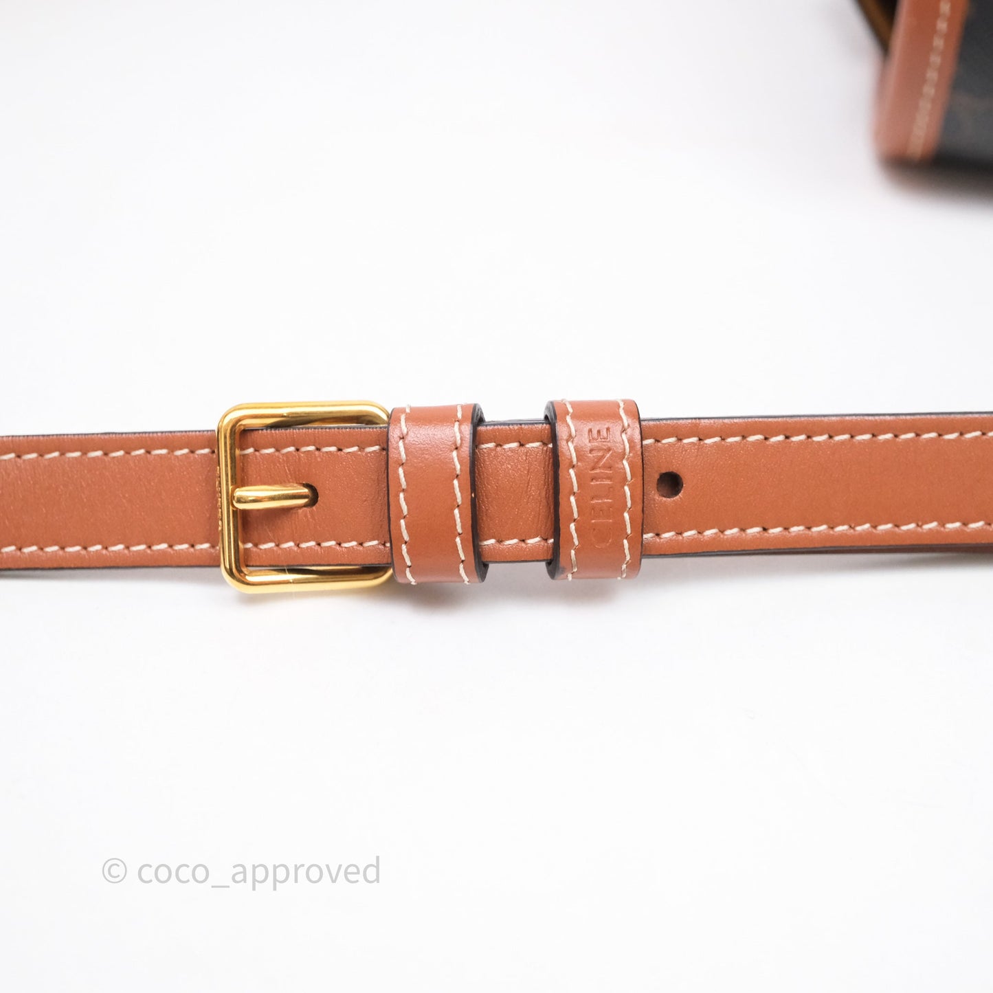 Celine Medium Folco Bag Triomphe Canvas Tan