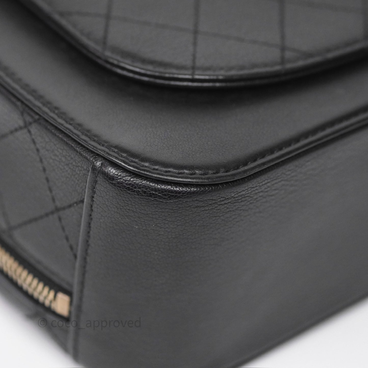 Chanel Coco Curve Vanity Black Calfskin & Goatskin Antique Gold Hardware