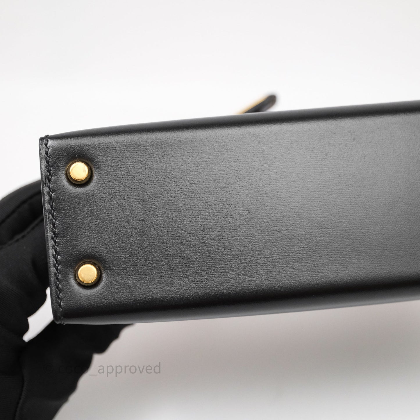 Hermès Mini Kelly II Black Noir 89 Box Leather Gold Hardware