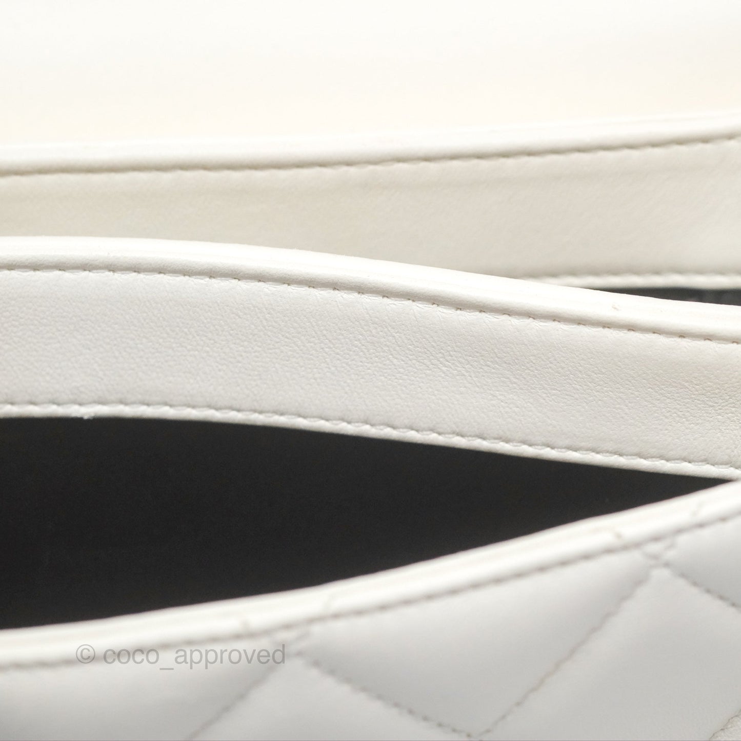 Chanel Trendy CC Small White Lambskin Black Hardware
