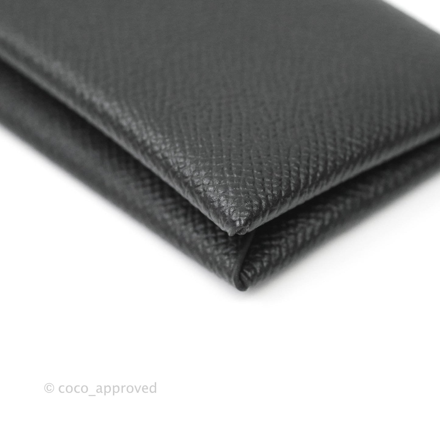 Hermès Calvi Card Holder Epsom Black