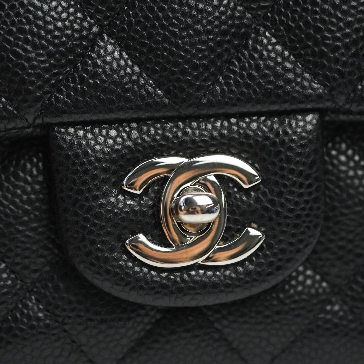 Chanel Classic Quilted Mini Rectangular Flap Black Caviar Silver Hardware