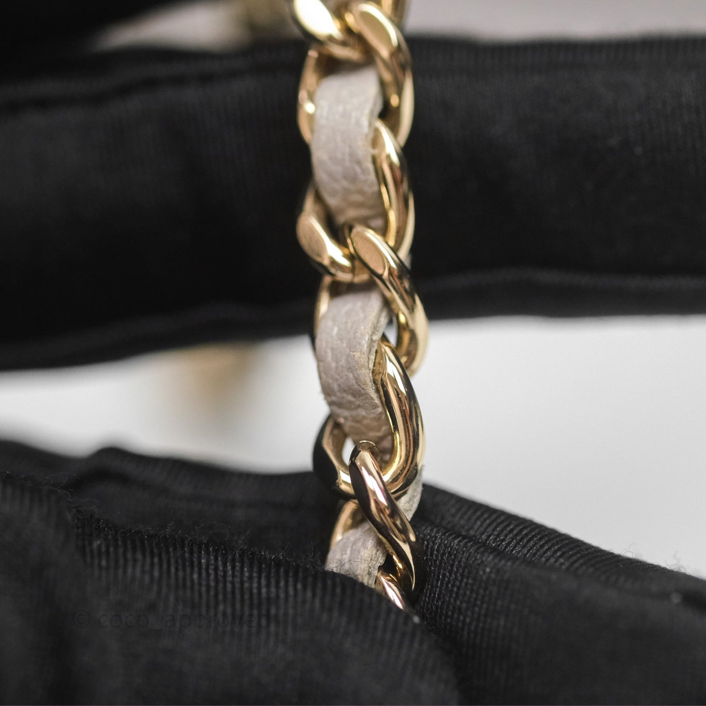 Chanel Classic Quilted Wallet on Chain WOC Grey Caviar Gold Hardware