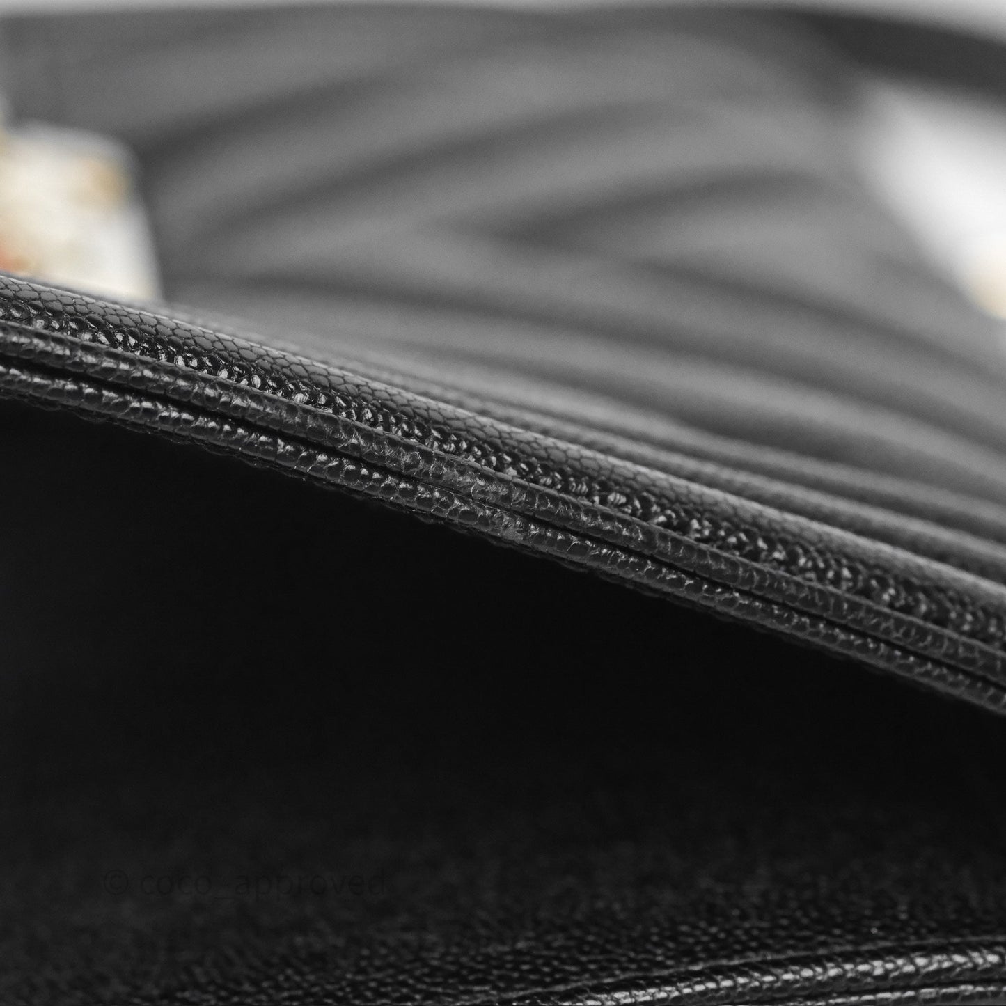 Chanel Small Boy Chevron Black Caviar Gold Hardware
