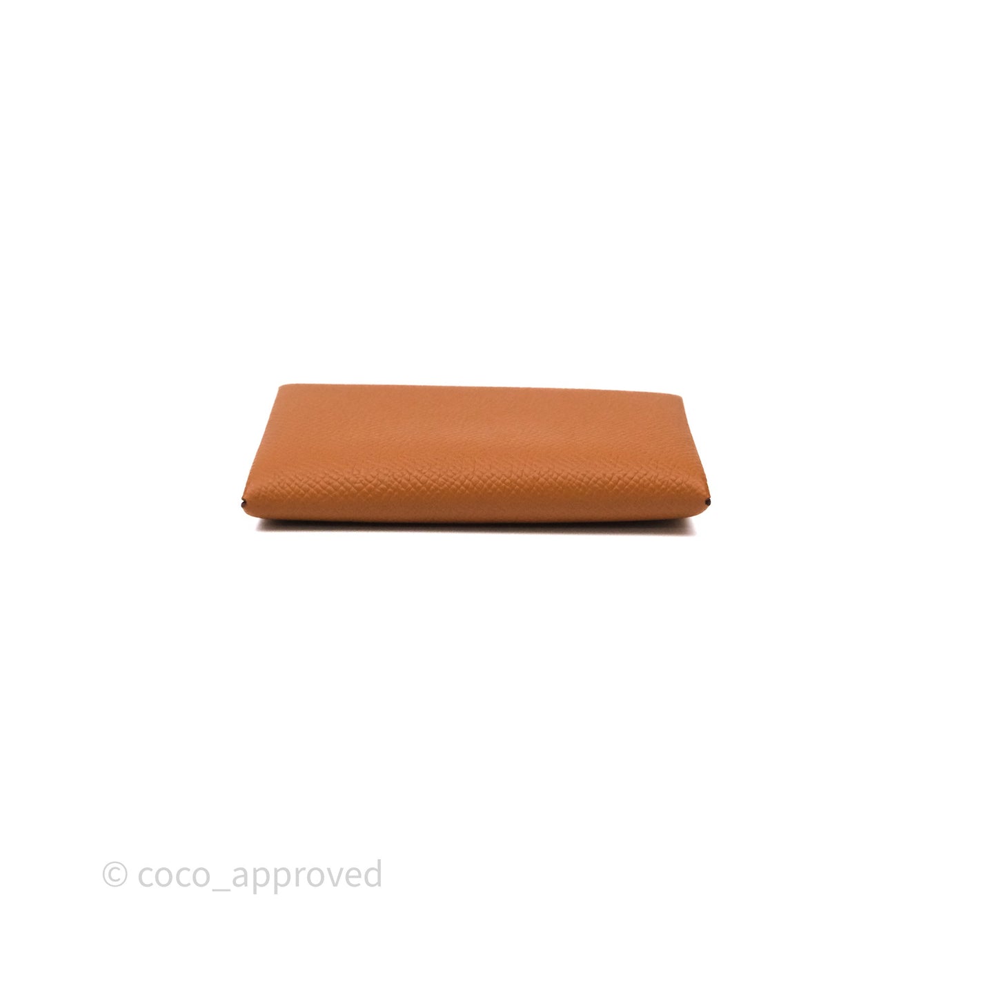 Hermès Calvi Card Holder Gold Epsom
