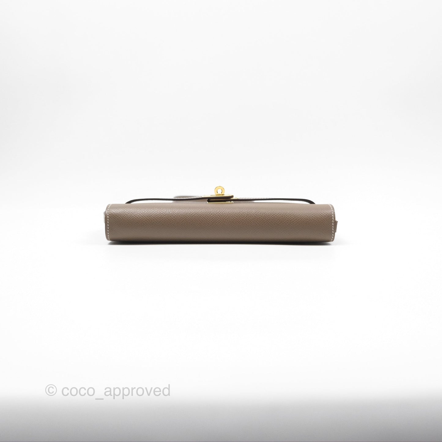 Hermès Kelly To Go Wallet Etoupe 18 Epsom Gold Hardware