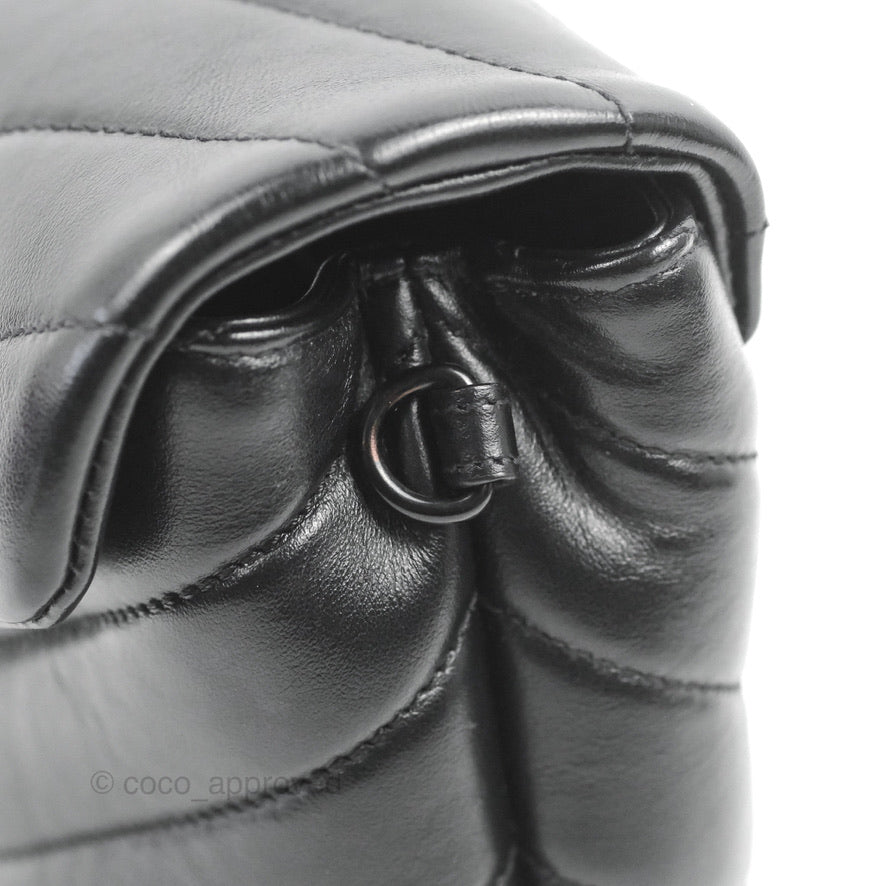 Saint Laurent Loulou Toy Quilted Leather Shoulder Bag Black