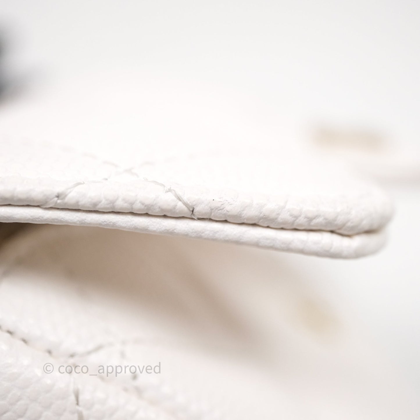 Chanel Mini Flap Belt Bag Caviar White Gold Hardware