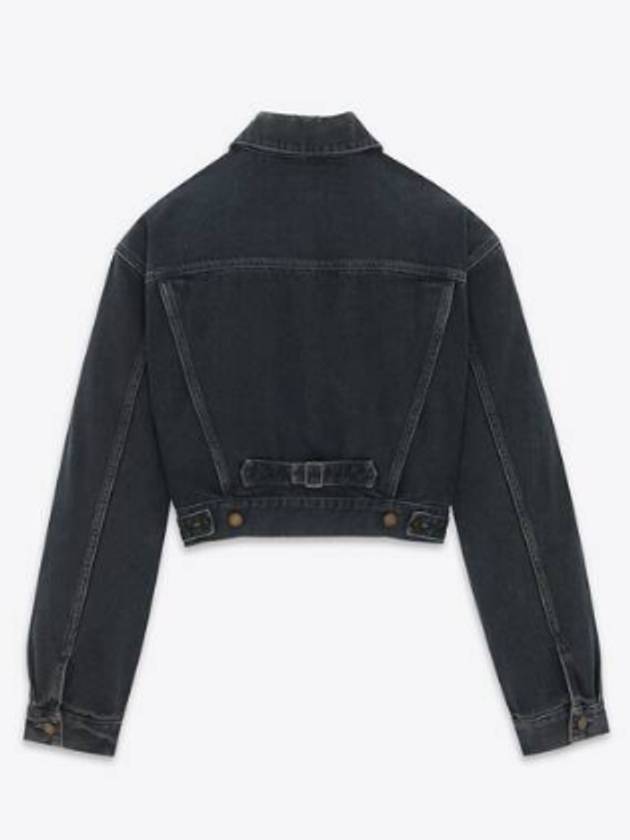 Luxury Saint Laurent Neo 80s Denim Jacket Black