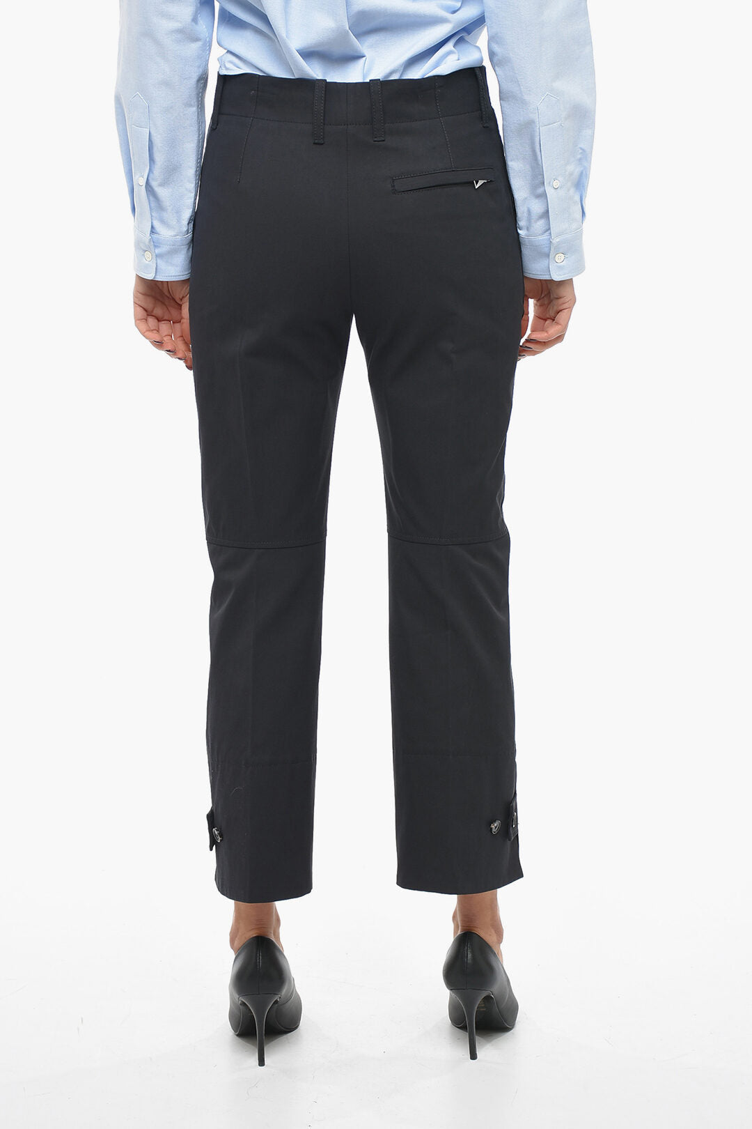 Luxury Bottega Veneta Cotton Twill Pants with Tapered Fit