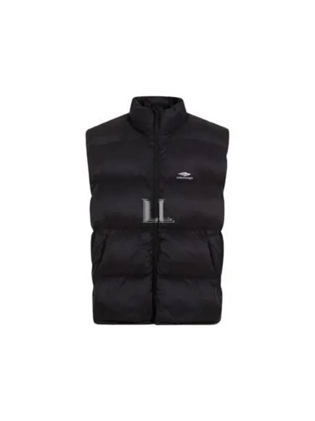 Luxury Balenciaga Quilted Nylon Puffer Vest Black