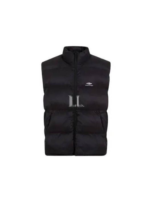 Luxury Balenciaga Quilted Nylon Puffer Vest Black