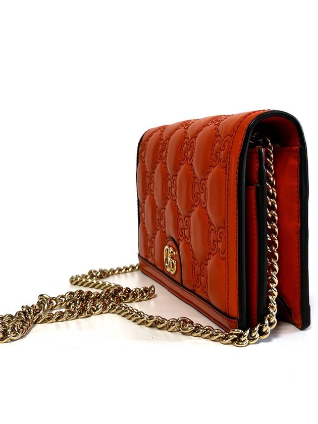 Luxury Gucci Trending 2025 GG embossed logo chain wallet 723787UM8IG