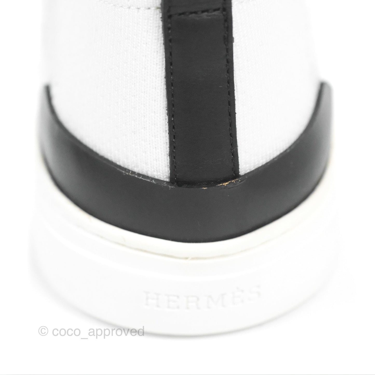 Hermes Deep Sneaker Knit & Calfskin White