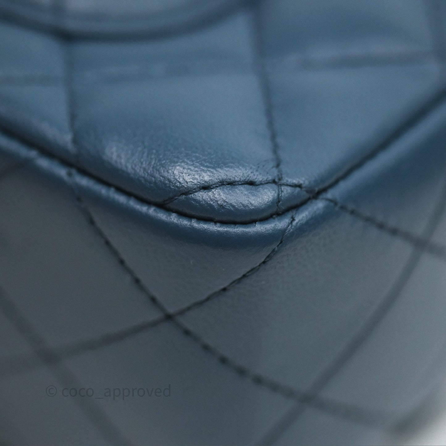 Chanel Quilted Mini Rectangular Navy Lambskin Silver Hardware