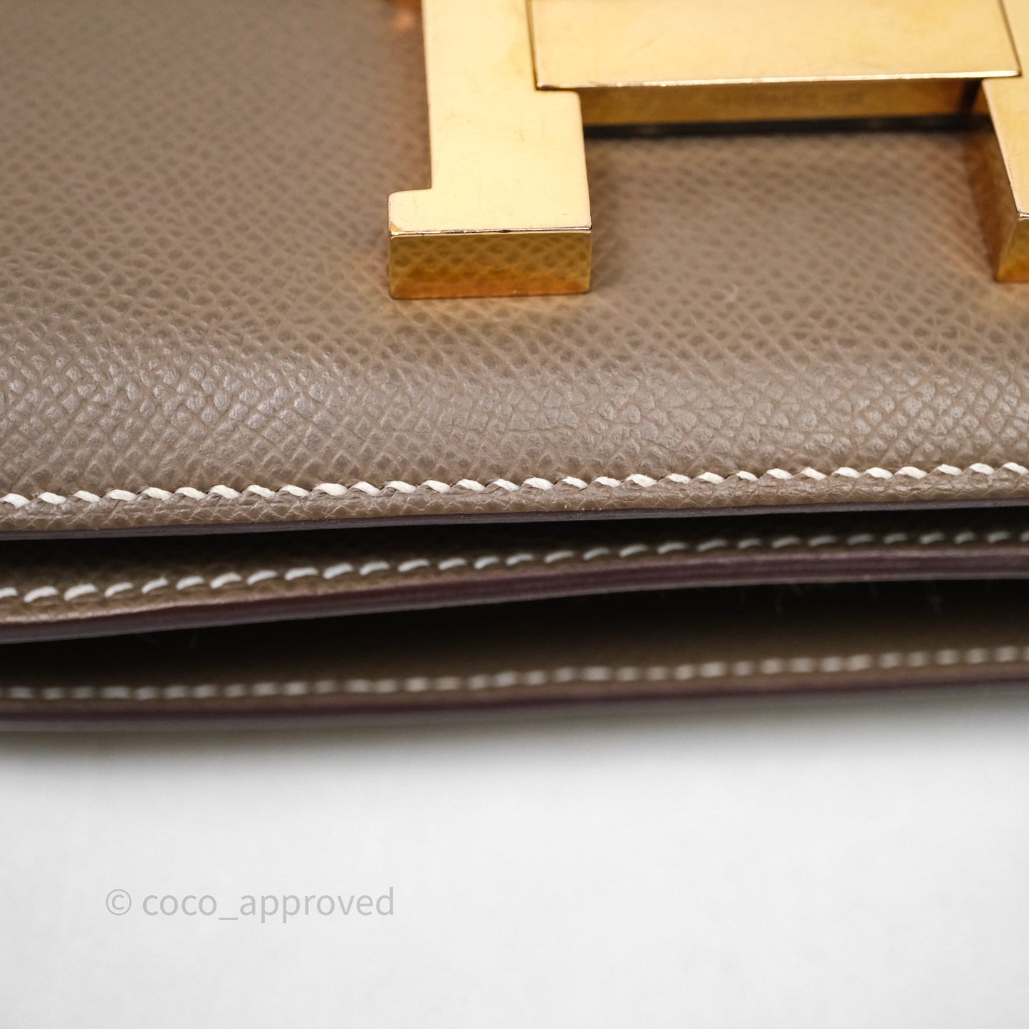 Hermès Constance Mini 18cm Etoupe Epsom Gold Hardware