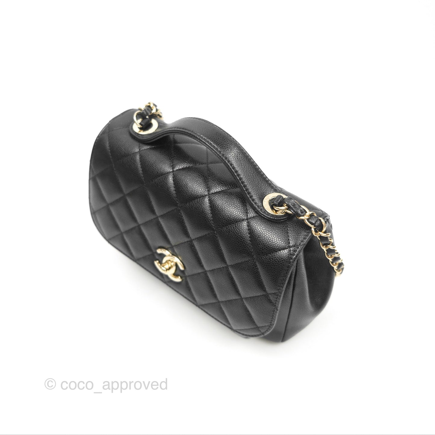 Chanel Quilted Medium Business Affinity Flap Black Caviar Gold Hardware