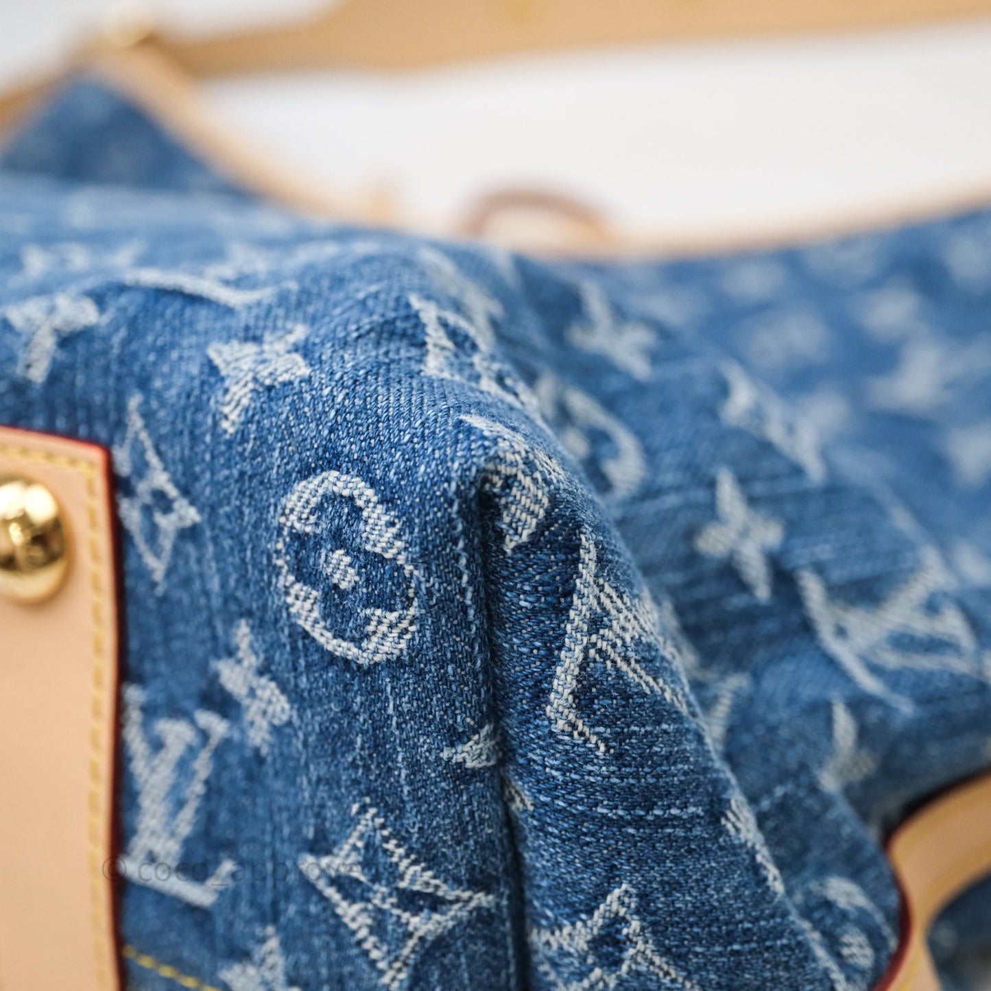 Louis Vuitton CarryAll MM Denim Blue Monogram