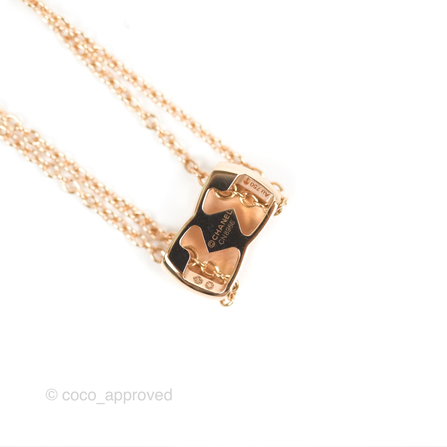 Chanel Coco Crush Necklace Beige Gold