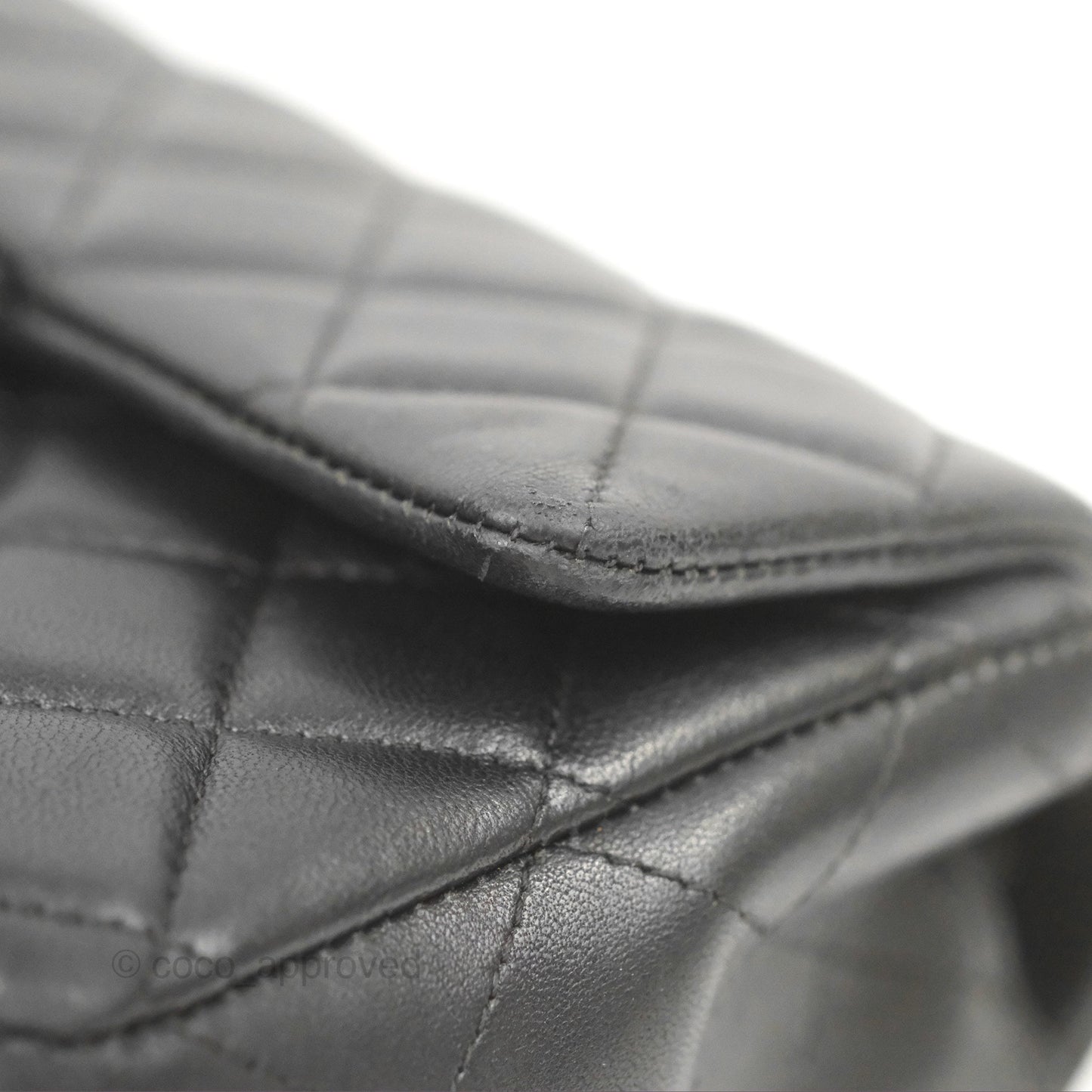 Chanel Quilted Mini Rectangular Flap Black Lambskin Gold Hardware