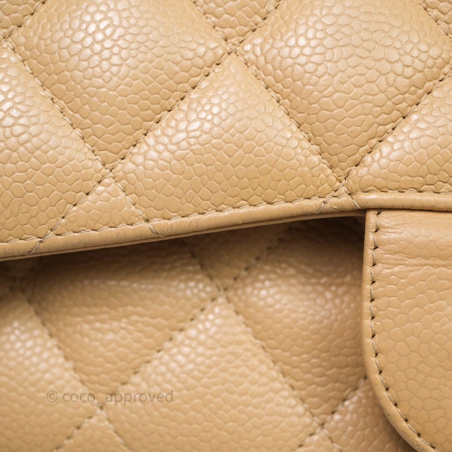 Chanel Jumbo Double Flap Beige Caviar Silver Hardware⁣⁣