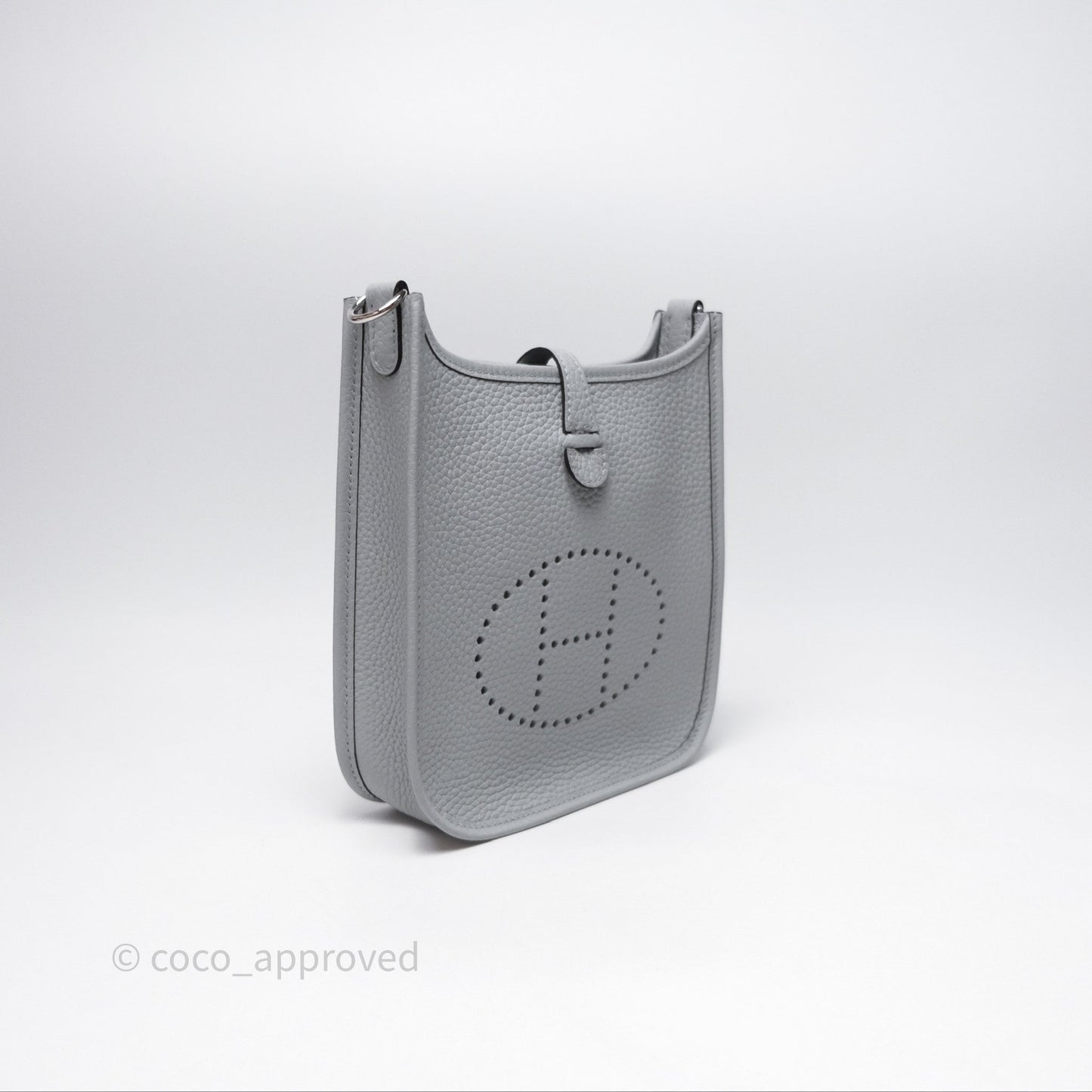 Hermès Mini Evelyne 16 Glacier 8U Clemence Palladium Hardware