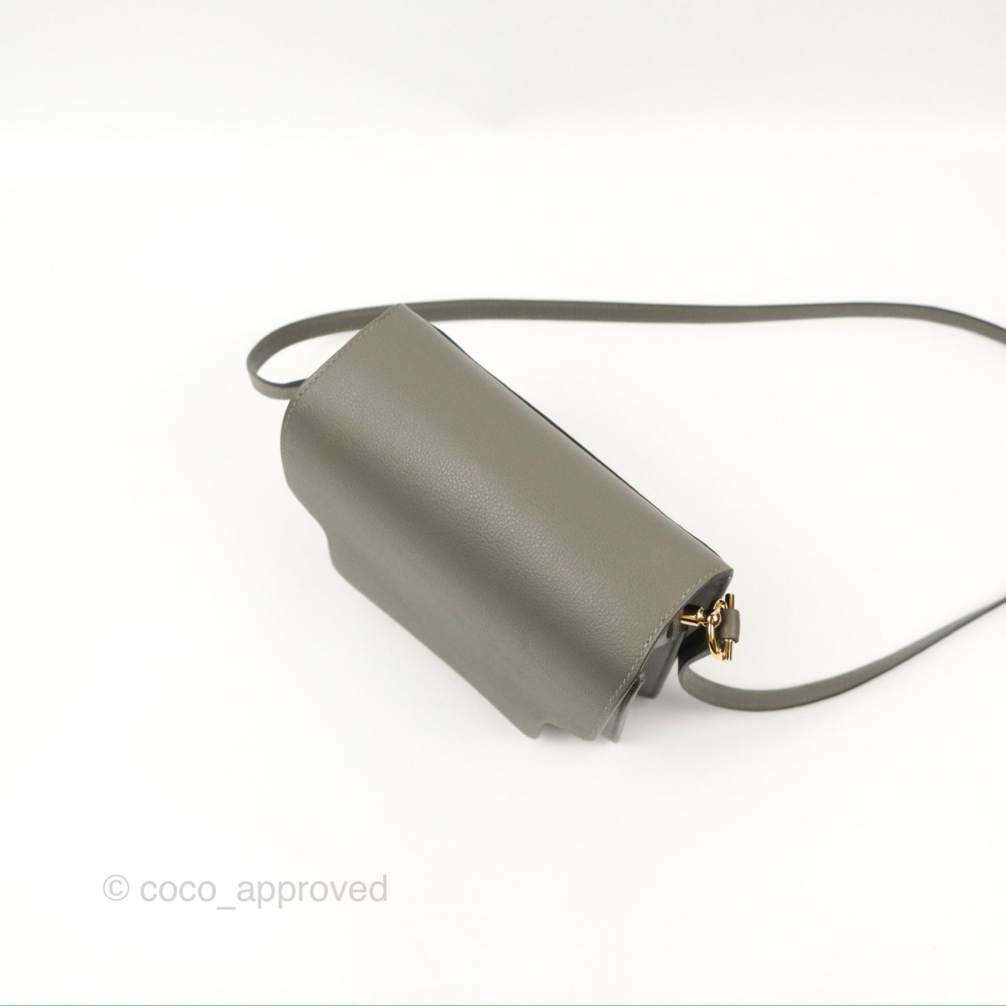 Hermès Roulis Mini 18 Gris Meyer 0L Evercolor Permabrass Hardware