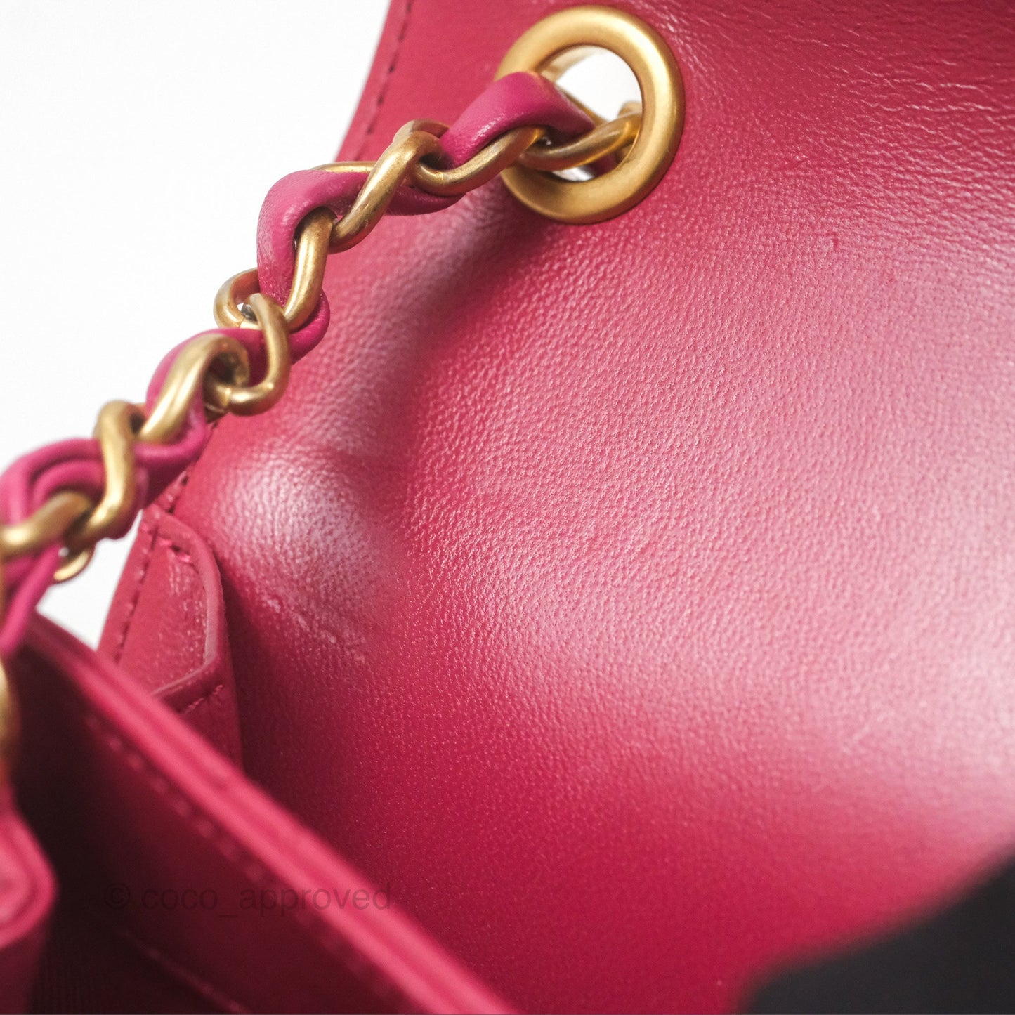 Chanel Diamond Lock CC Flap Bag Pink Lambskin Gold Hardware