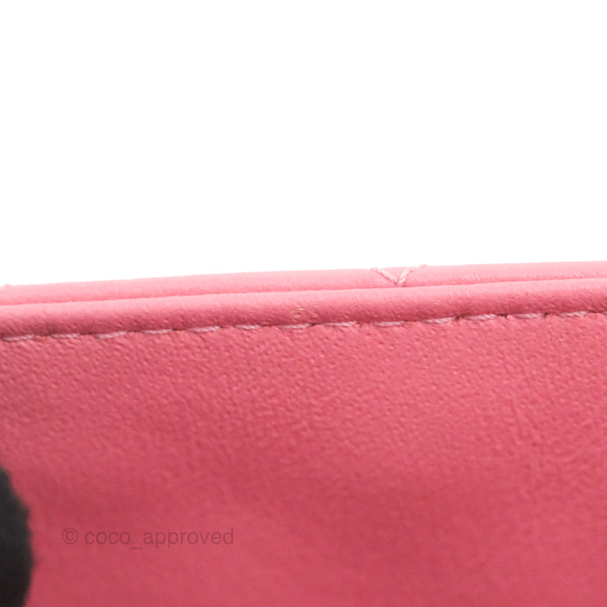Chanel Mini Square Flap Pink Lambskin Gold Hardware