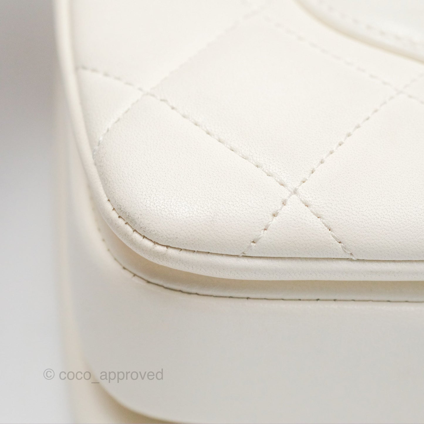 Chanel Trendy CC Small White Lambskin Black Hardware