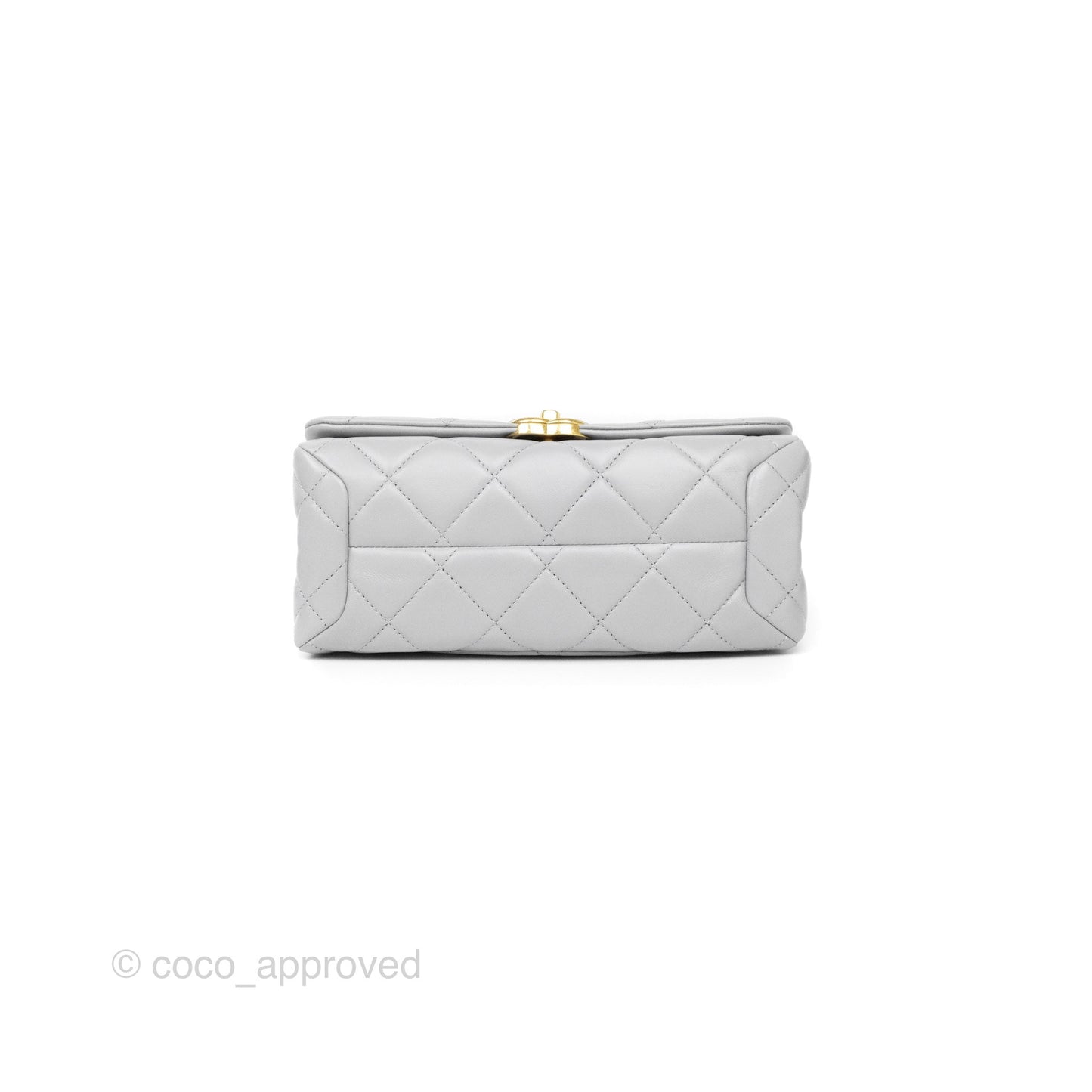 Chanel Medium Color Match Flap Grey Lambskin Aged Gold Hardware 22A