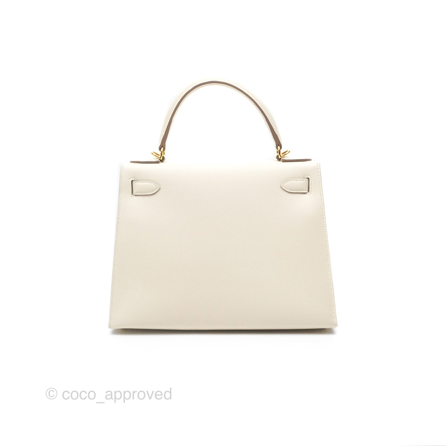 Hermès Kelly 28 Sellier Craie 10 Epsom Gold Hardware