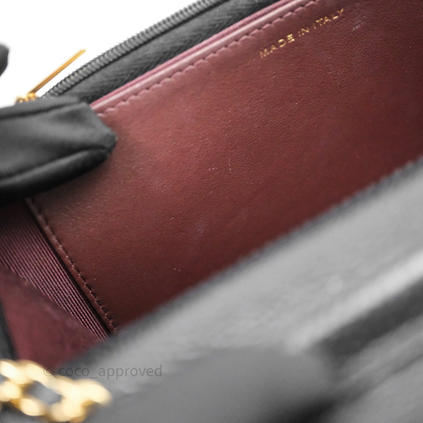 Chanel Quilted WOC Black Caviar Gold Hardware