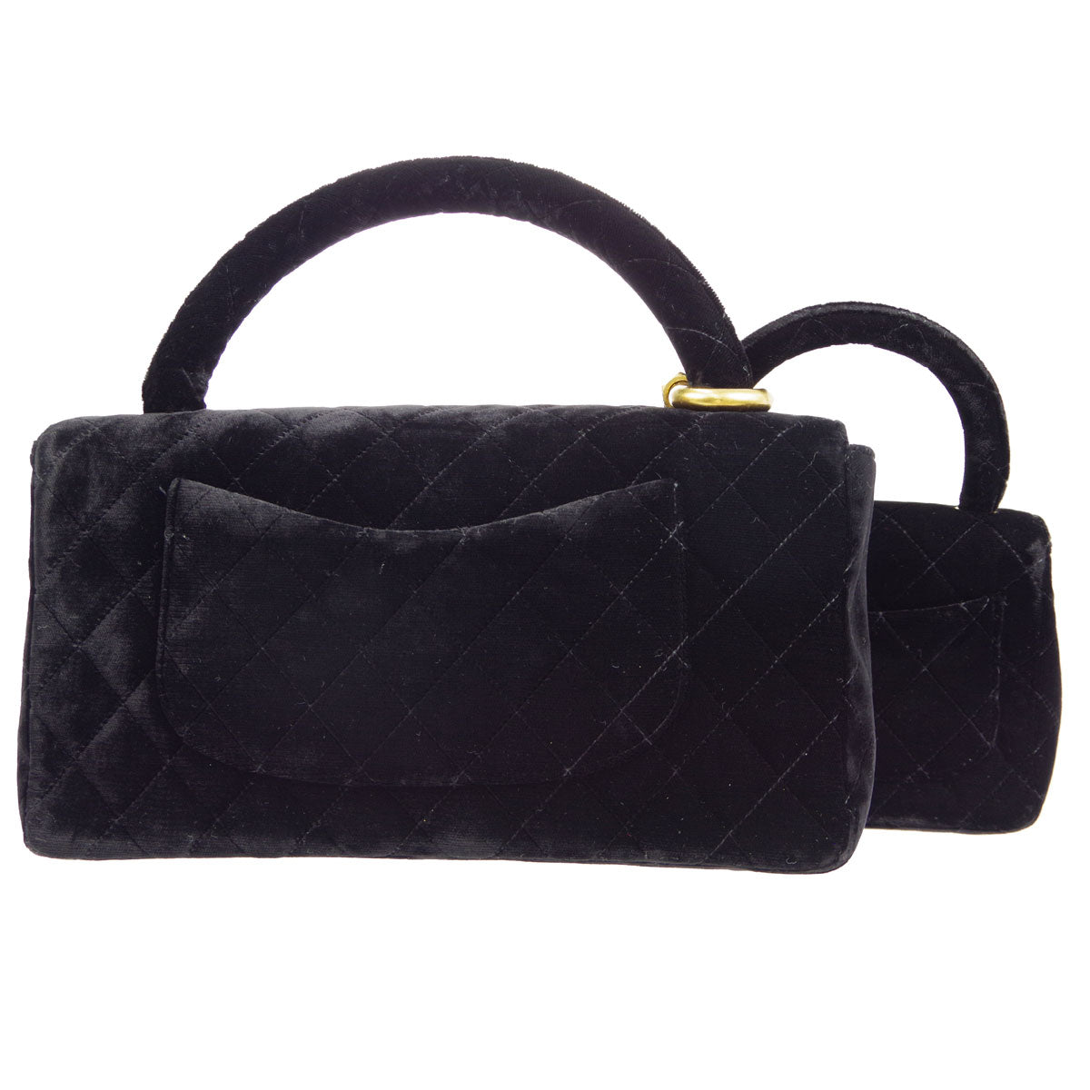 Luxury Chanel * 1994 Classic Flap Handbag Set Velvet