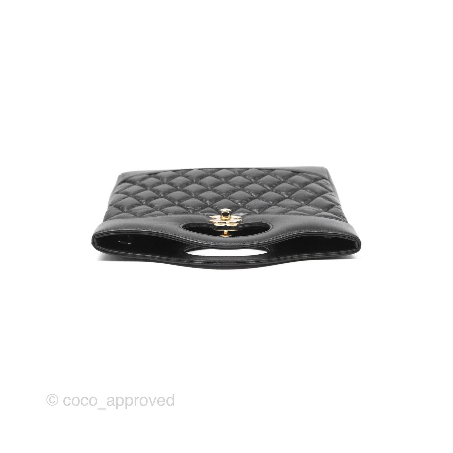 Chanel 31 Mini Black Aged Calfskin Gold Hardware