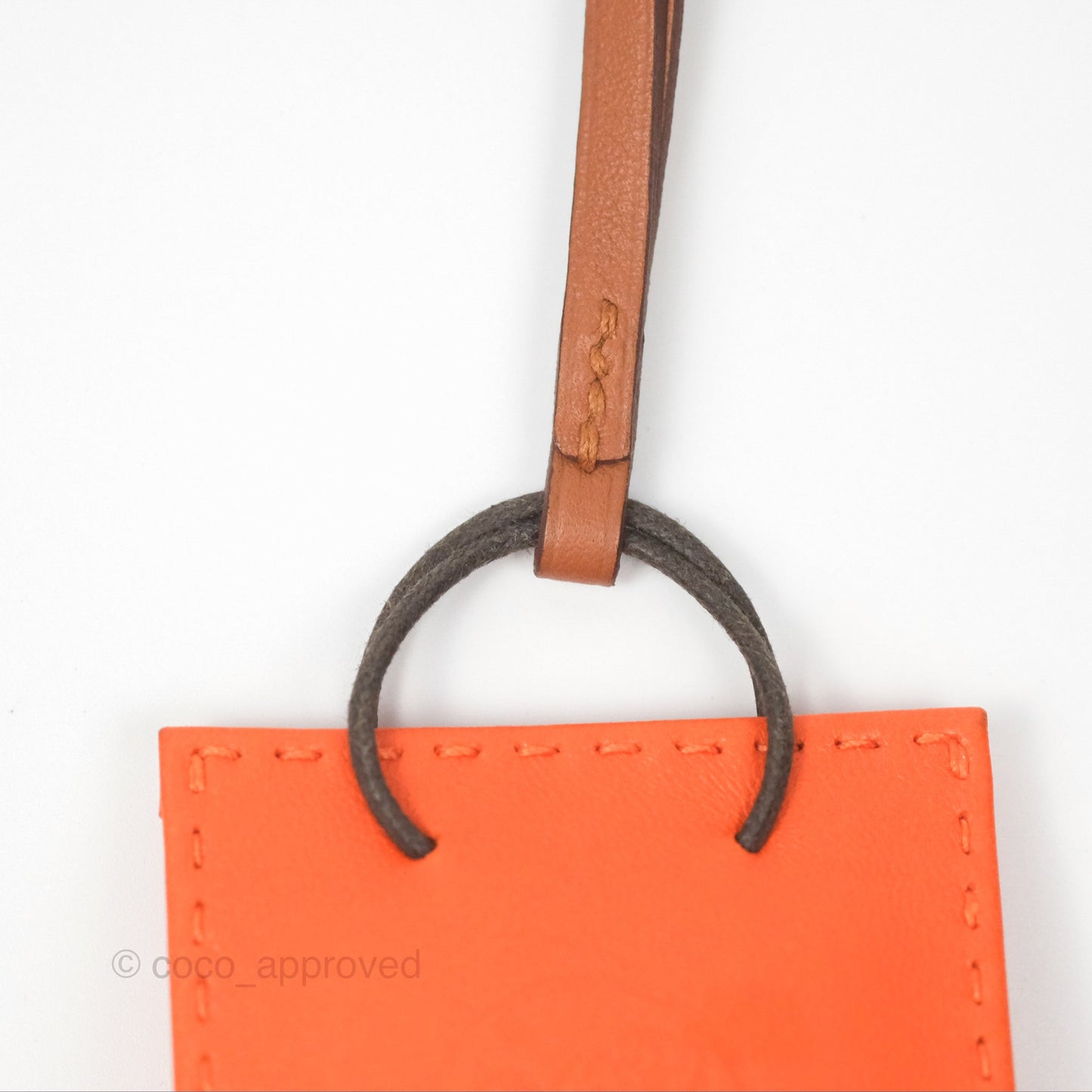 Hermès Orange Shopping Bag Charm