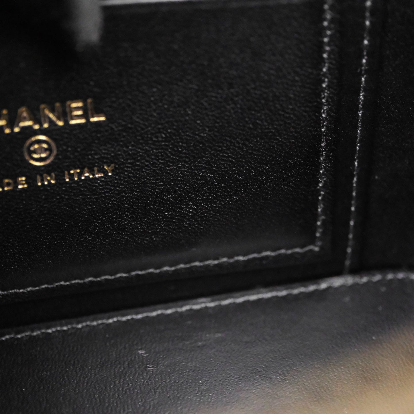 Chanel Vanity Rectangular Metal Top Handle Black Lambskin Aged Gold Hardware