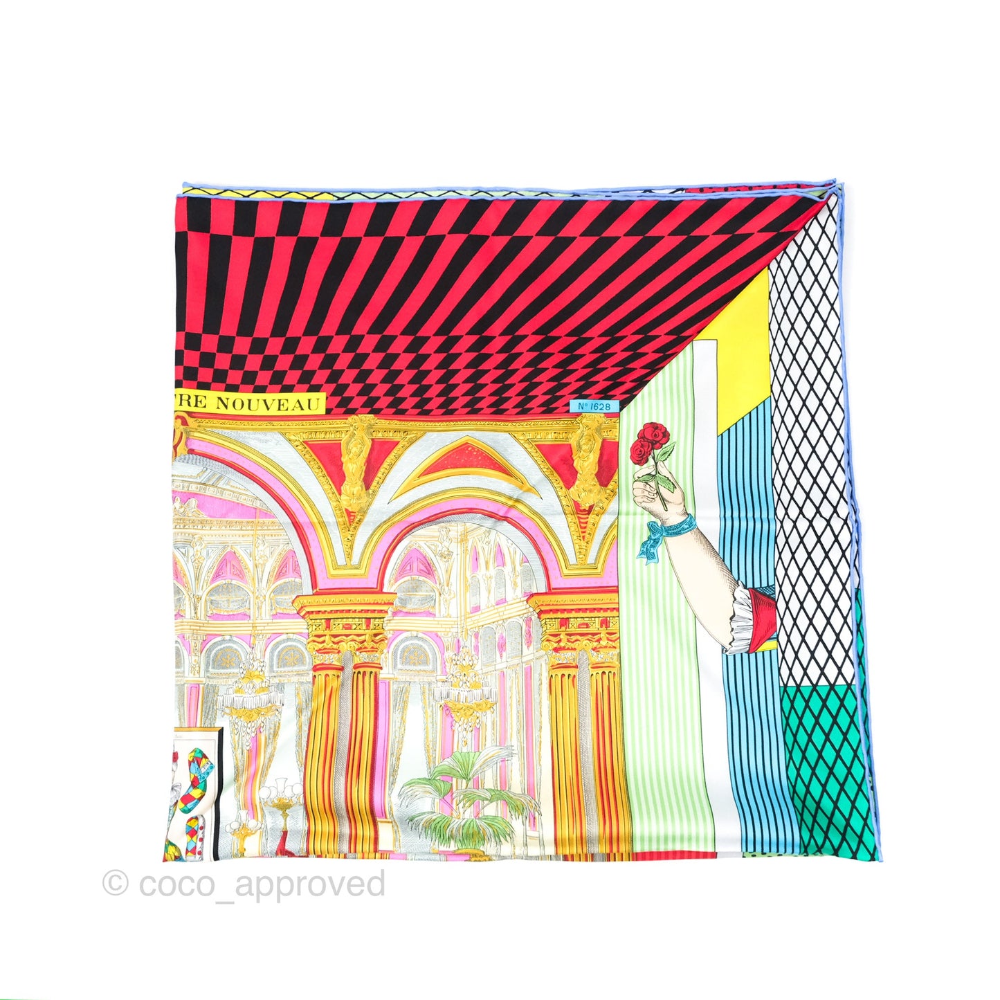 Hermès Grand Theater Nouveau Silk Scarf 90