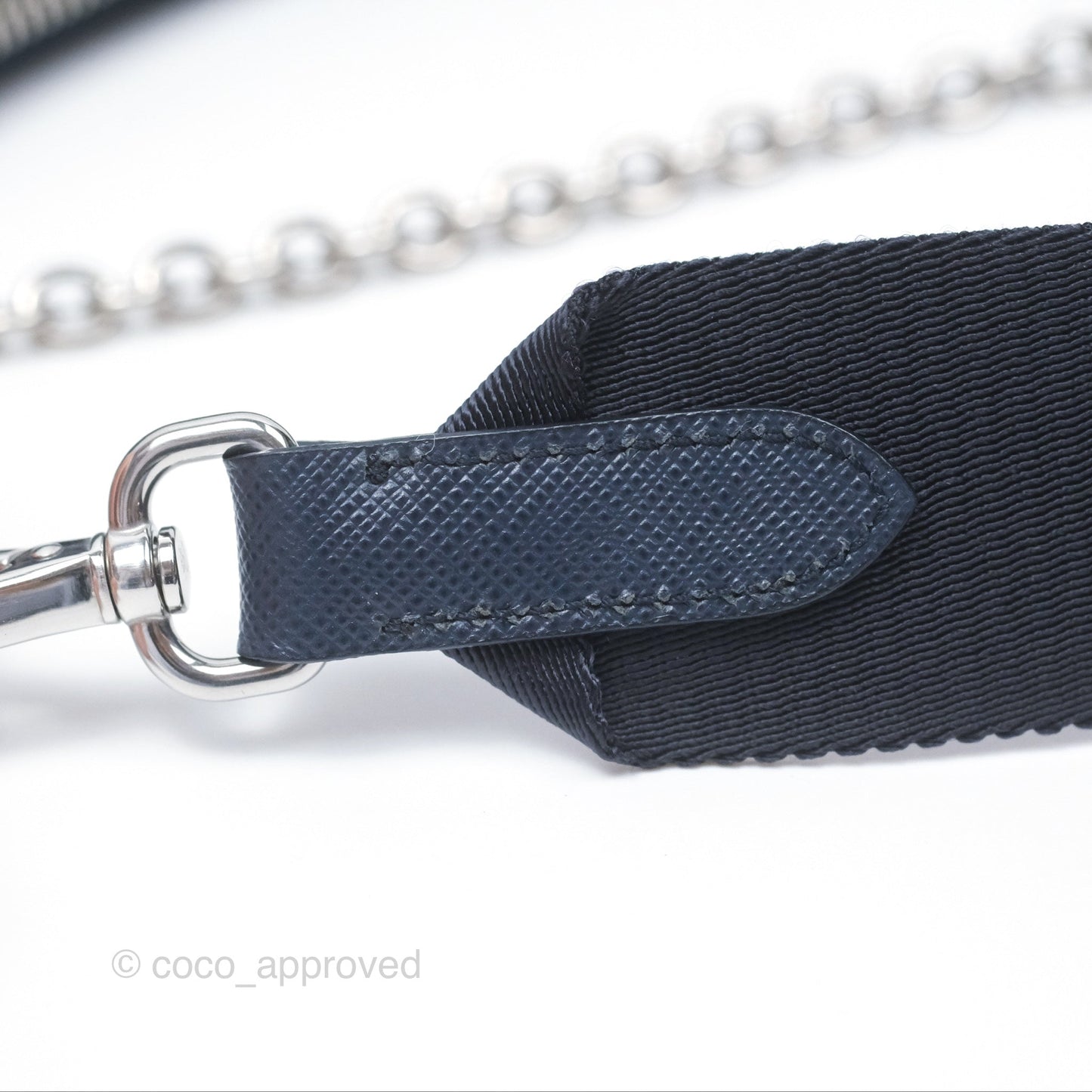 Prada Nylon Re-Edition 2005 Shoulder Bag Navy Blue Silver Hardware