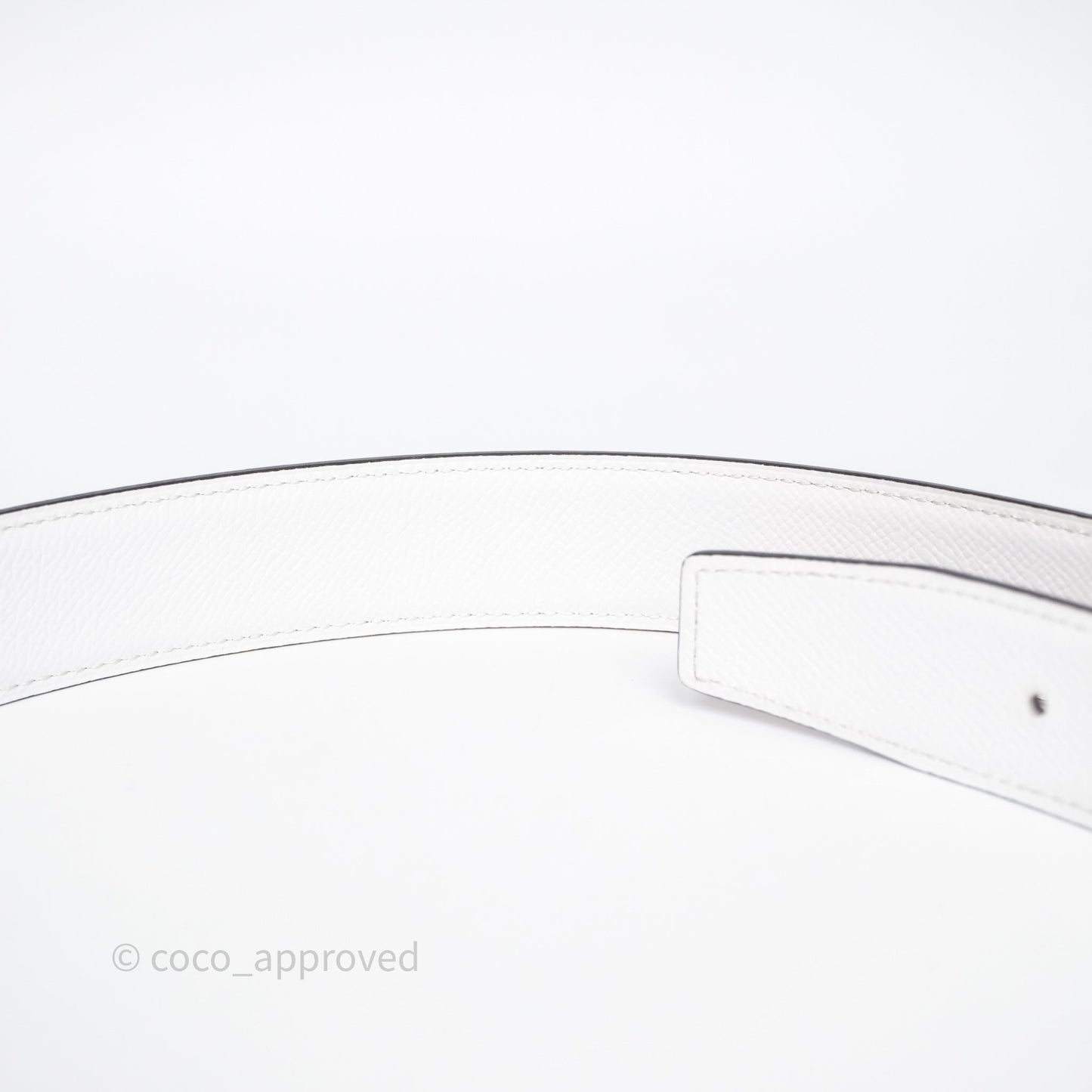 Hermès H Belt Buckle & Reversible Strap Gold White Blanc Brushed Palladium Hardware