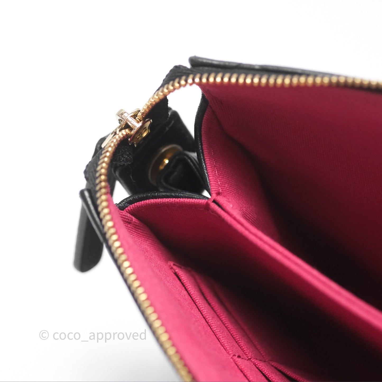 Chanel 19 Pouch Black Shiny Goatskin Mixed Hardware