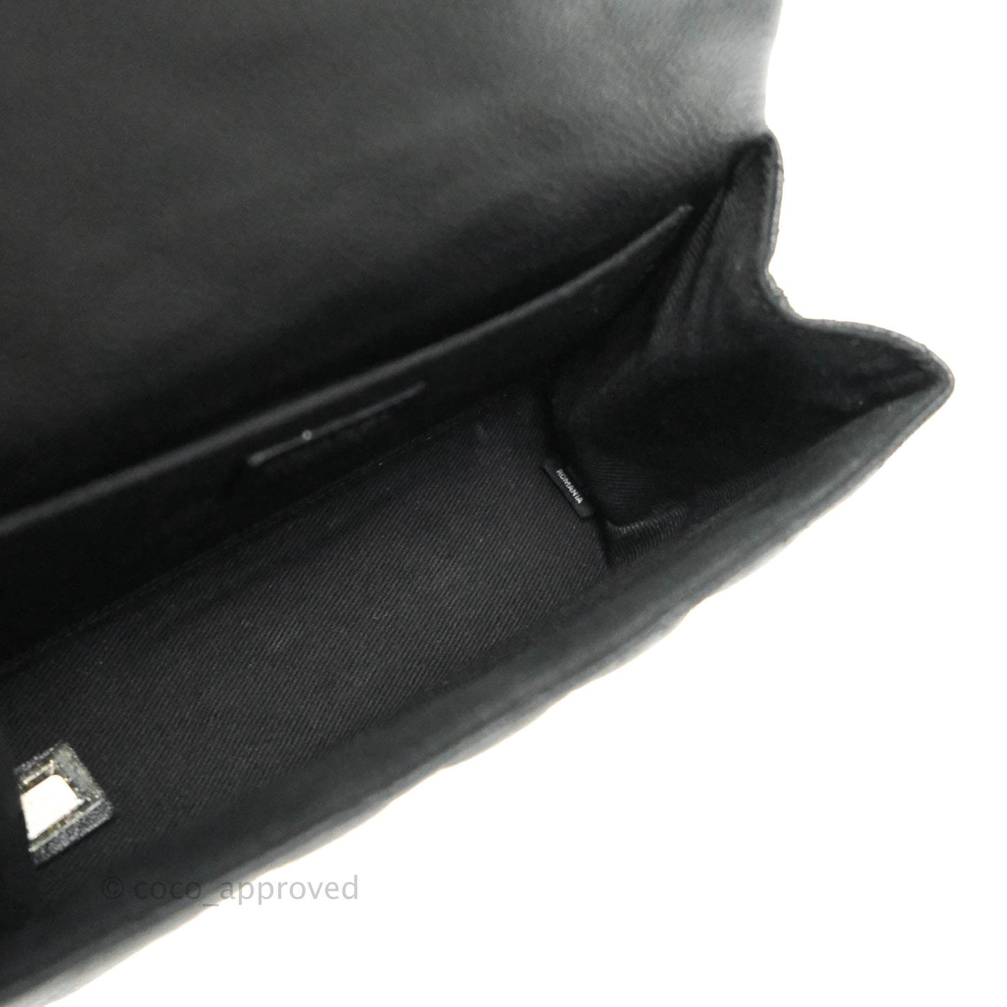 Chanel Reissue Quilted Caviar Belt Bag Black Silver Hardware