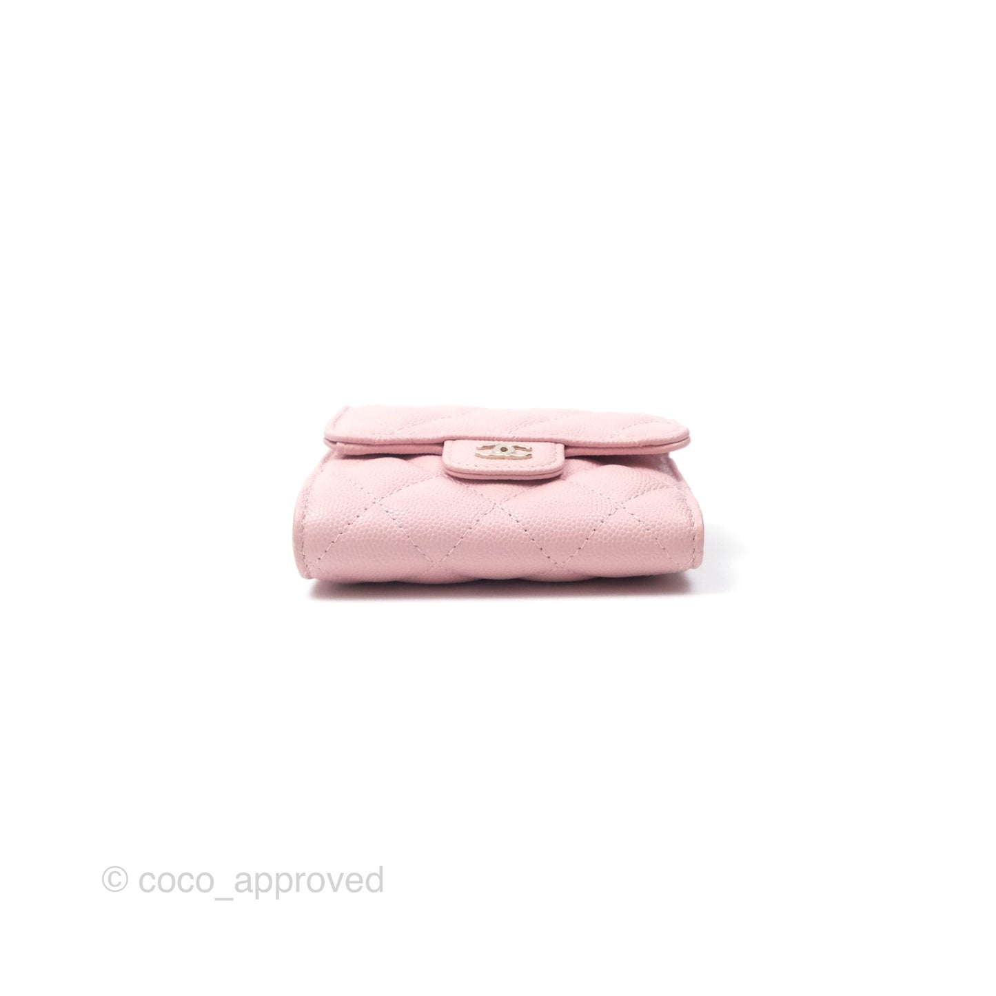 Chanel Classic Short Flap Wallet Pink Caviar Gold Hardware