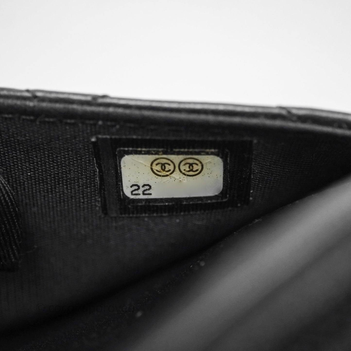 Chanel Black Quilted Lambskin Boy Wallet on Chain Gold Hardware