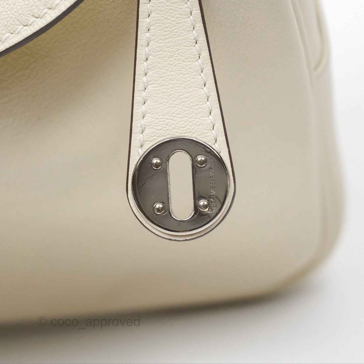 Hermès Mini Lindy 20 Nata I2/ Lime 9R Swift Palladium Hardware