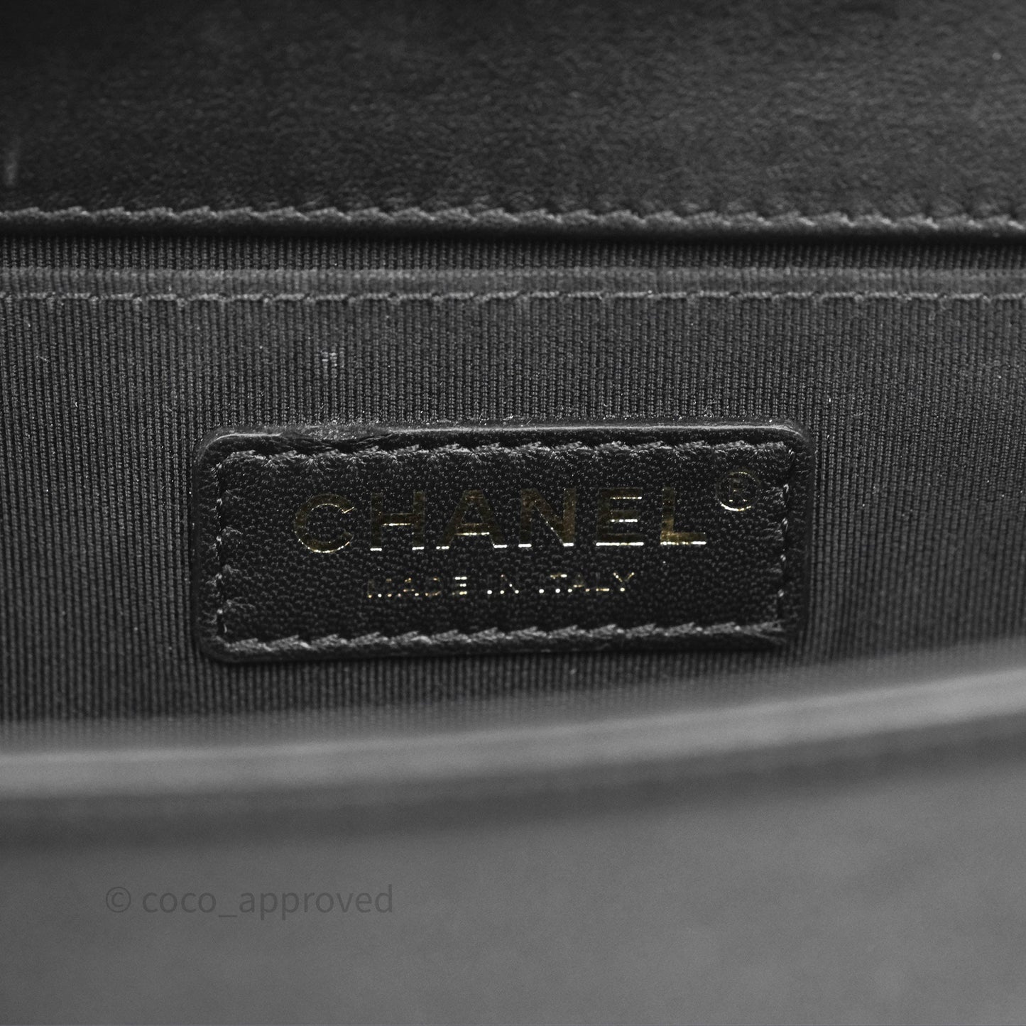 Chanel Small Boy Black Calfskin Aged Gold Hardware