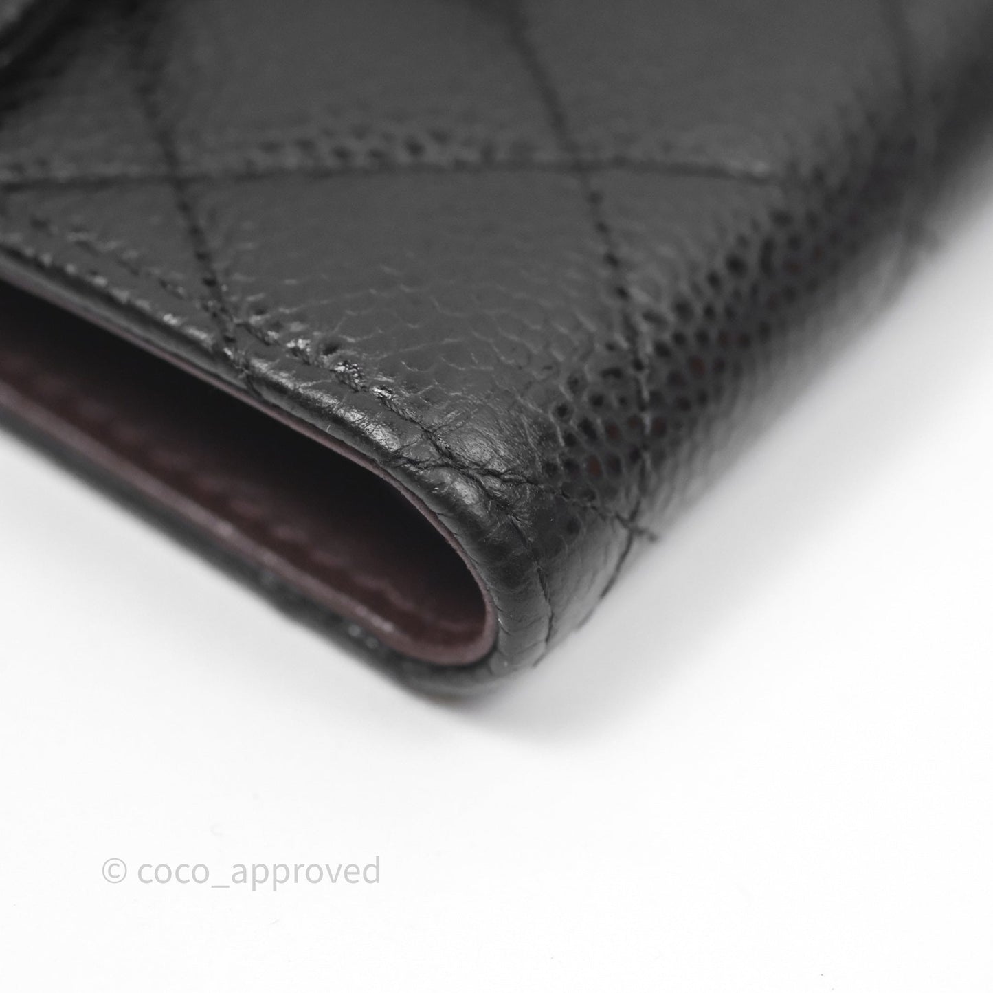 Chanel Classic Short Flap Wallet Black Caviar Gold Hardware